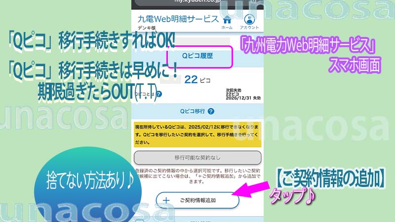九州電力Qピコ履歴ページ画像